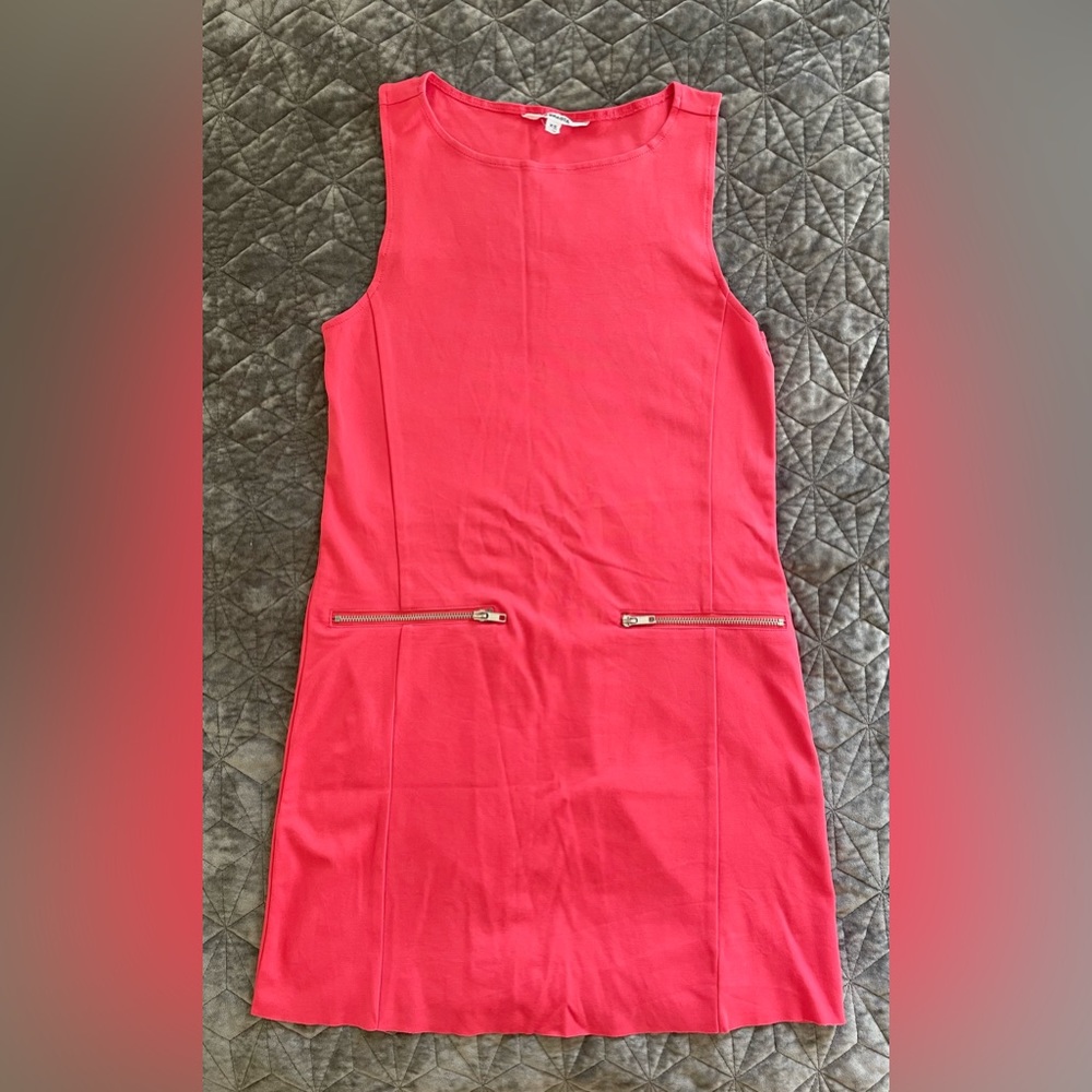 BB Dakota Coral Ponte Dress Pocketed